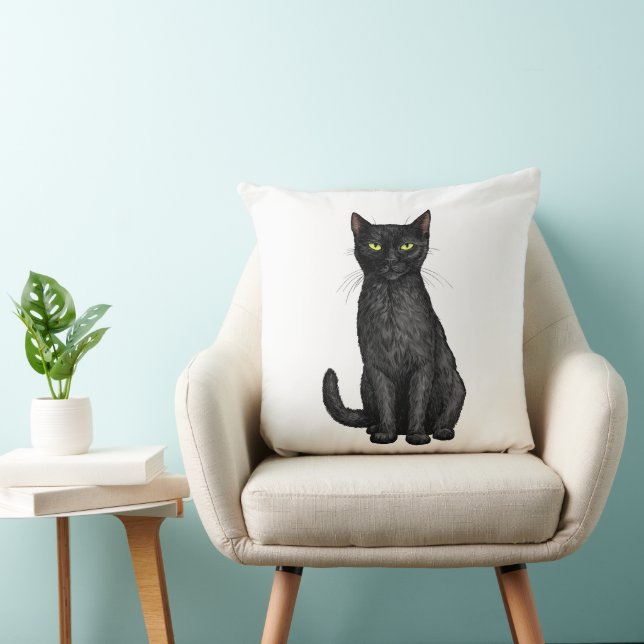 Cojín Decorativo Gato negro (Silla)
