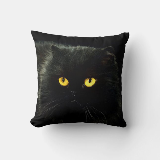 Cojín Decorativo Gato negro (Anverso)