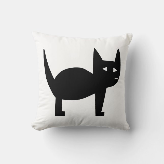 Cojín Decorativo Gato negro (Anverso)