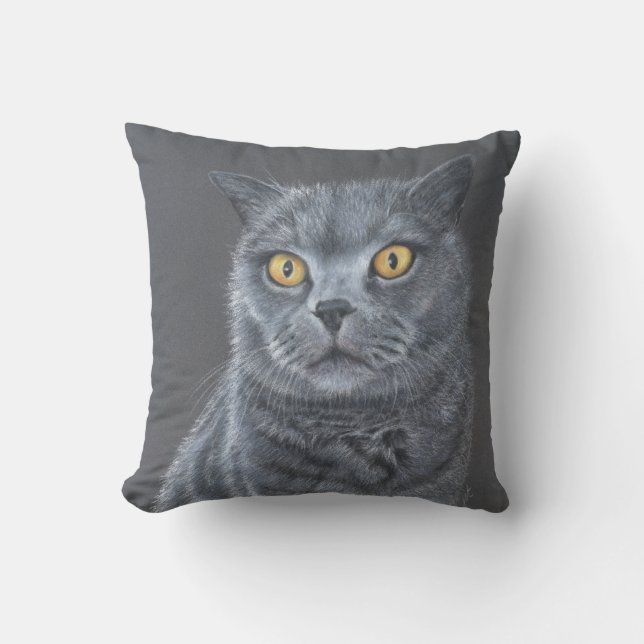 Cojín Decorativo Gato negro  (Anverso)