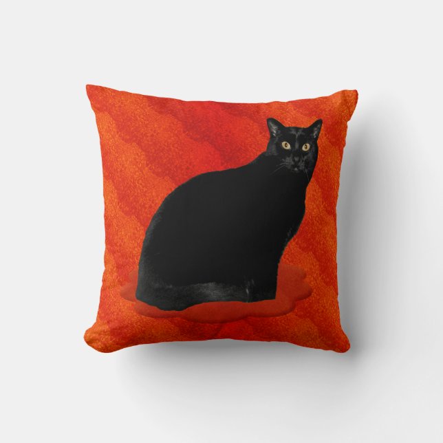 Cojín Decorativo Gato negro Bewitching (Anverso)