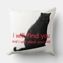 Gato Negro Divertido Meme - Te Encontraré y Robaré
