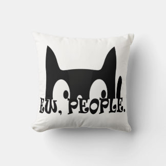 Cojín Decorativo Gato negro divertido para los ojos