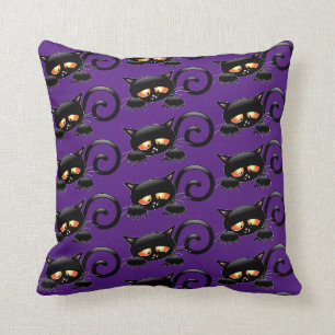 Cojín Decorativo Gato negro espeluznante