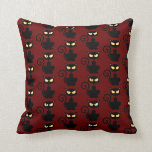 Cojín Decorativo Gato negro espeluznante