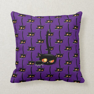 Cojín Decorativo Gato negro espeluznante