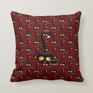 Cojín Decorativo Gato negro espeluznante