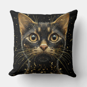 Cojín Decorativo Gato negro lindo