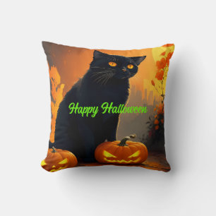 Cojín Decorativo Gato negro Magick Halloween Cat