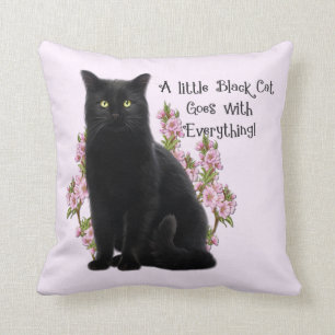 COJÍN DECORATIVO GATO NEGRO PEQUEÑO