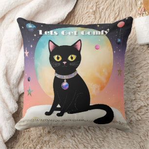 Cojín Decorativo Gato Negro - Vamos a estar cómodos