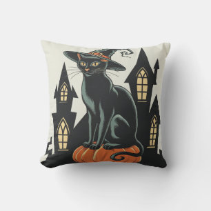 Cojín Decorativo Gato negro vintage Art Deco 2024