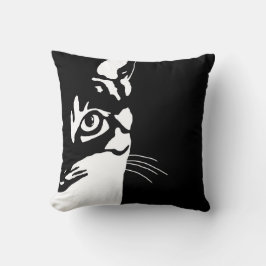Cojín Decorativo Gato negro y blanco 657