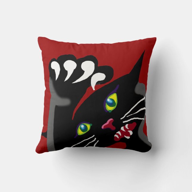 Cojín Decorativo Gato Ninja (Reverso)
