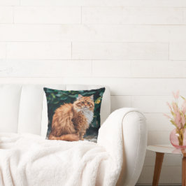 Cojín Decorativo Gato persa naranja