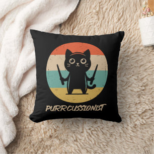 Cojín Decorativo Gato perspicaz de Kitten Rock Band