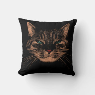 Cojín Decorativo Gato petrificante de ojos inquietantes Purgar Gato