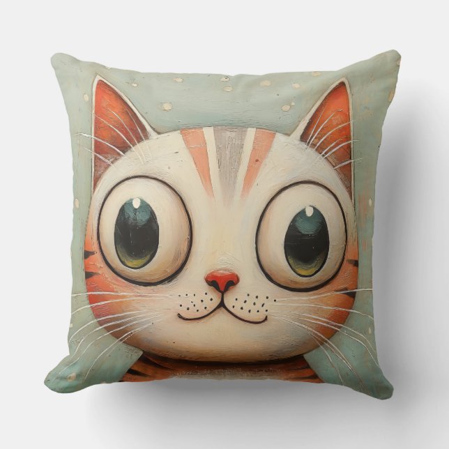 Cojín Decorativo Gato retro (Anverso)