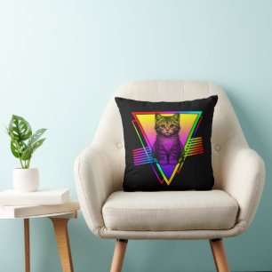 Cojín Decorativo Gato Retro Adorable