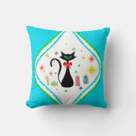 Cojín Decorativo Gato retro siamés navidades