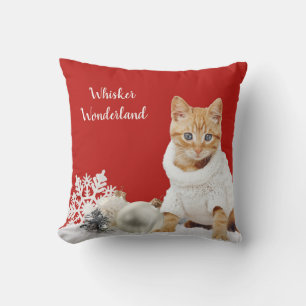 Cojín decorativo Gato Rojo Whisker Wonderland