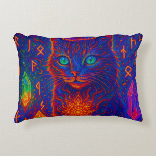 Cojín Decorativo Gato sagrado de neón