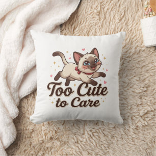 Cojín Decorativo Gato siamés demasiado lindo para cuidar