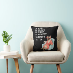 Cojín Decorativo Gato siamés para los amantes del café