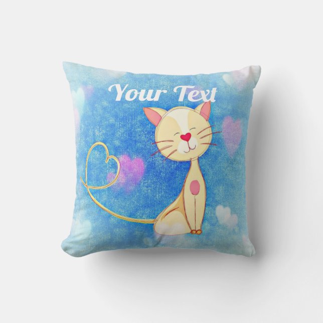 Cojín Decorativo Gato soñador (Anverso)