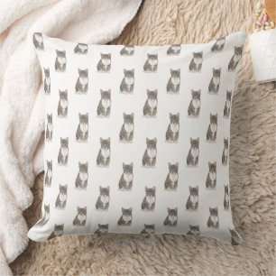 Cojín Decorativo Gato tabby (gris)