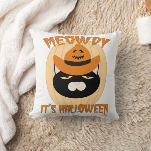 Cojín Decorativo Gato Vaquero Meowdy Diversión de Halloween