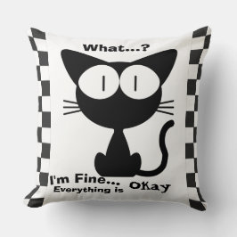 Cojín decorativo Gato y Amante Bllack