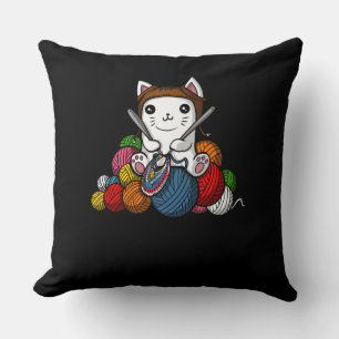 Cojín Decorativo Gato Yarn Knitt Cute Kitten Mascota