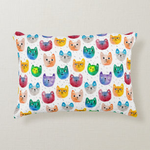 Cojín Decorativo Gatos acuarela y amigos