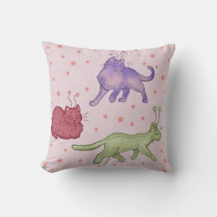 Cojín Decorativo Gatos alienígenas Caprichoso Gato Espacial Diverti