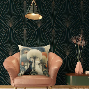 Cojín Decorativo Gatos Art Deco en Árboles