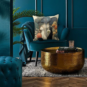 Cojín Decorativo Gatos Art Déco en Árboles