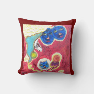 Cojín Decorativo gatos azules