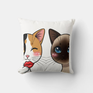 Cojín Decorativo Gatos Besucones Dulces