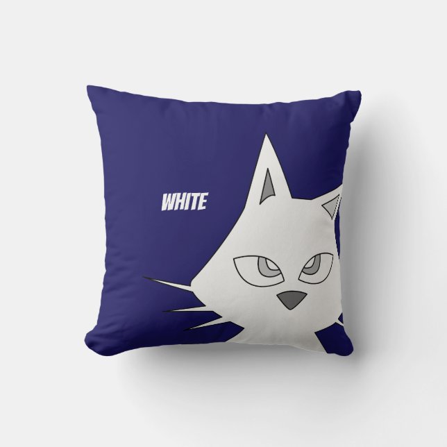 Cojín Decorativo Gatos blancos y negros (Anverso)