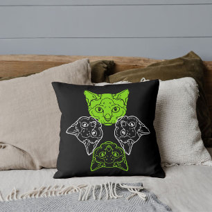 Cojín Decorativo Gatos Cabeza Blanco Lima Hermoso Amante de Animale