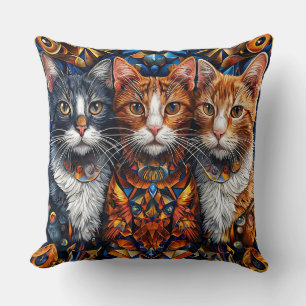 Cojín Decorativo Gatos coloridos lindos