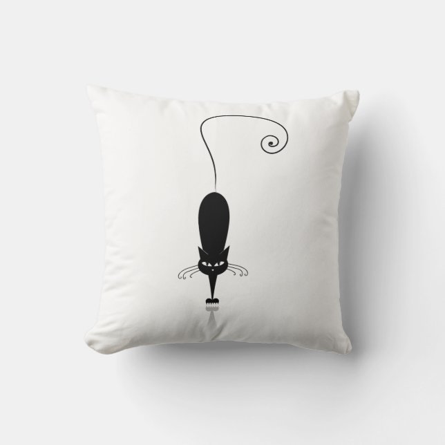 Cojín Decorativo Gatos con estilo negro (Anverso)
