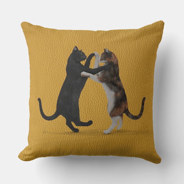 Cojín Decorativo Gatos de baile dulce (Anverso)