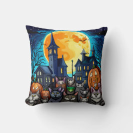 Cojín Decorativo Gatos de Halloween