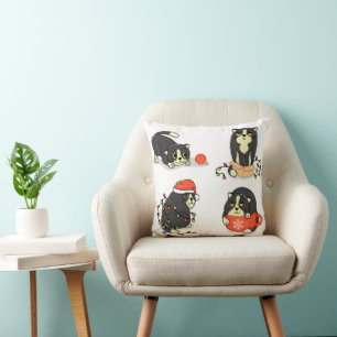 Cojín Decorativo Gatos de Navidades bonitos y divertidos