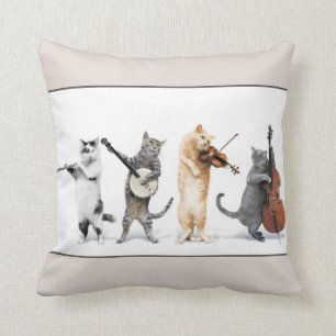 Cojín Decorativo Gatos de orquesta reversibles