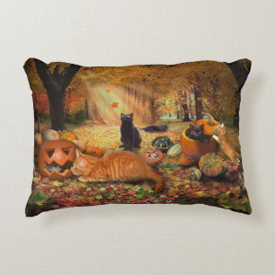 Cojín Decorativo Gatos en otoño