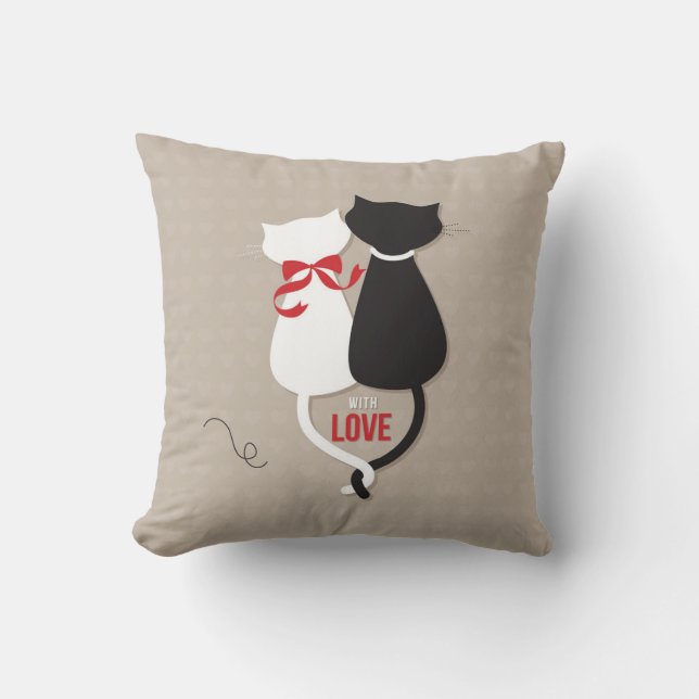 Cojín Decorativo Gatos enamorados (Anverso)