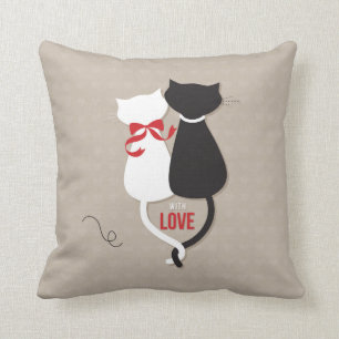 Cojín Decorativo Gatos enamorados